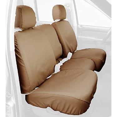 Imagem de Covercraft Capas de assento personalizadas para banco frontal SeatSaver - Tecido de polialgodão, marrom