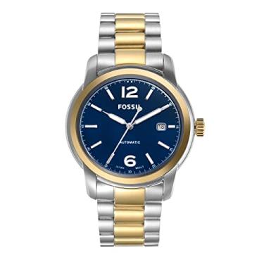 Imagem de Fossil Relógio unissex Heritage ME3230 com mostrador azul automático