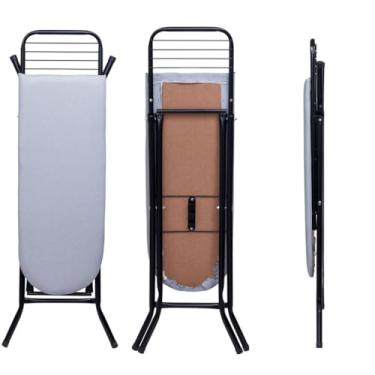 Imagem de Tabua De Passar Roupa Passadeira 3 Andares Tecido Termico Dobravel Extra Forte(Preto)