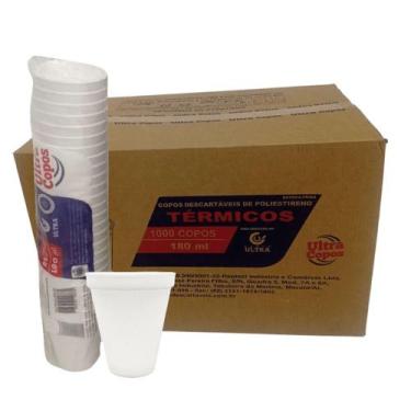 Imagem de Copo termico de isopor 180ml com 1000 descartavel ultratherm