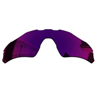 Imagem de Acefrog Lentes de reposição polarizadas de 1,5 mm para óculos de sol Oakley Radar EV Path OO9208, material atualizado, resistente a impactos - espelhado polarizado Midnight Sun - 1,5 mm