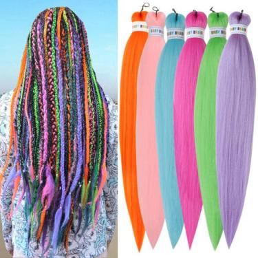 Imagem de Braiding Hair Ms Aloe, pré-esticado, 26 polegadas, colorido para mulhe