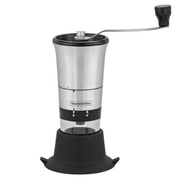 Imagem de Moedor para Café Aço Inox 16 Opções Moagem Brocas Cerâmica 55g Manual Tramontina
