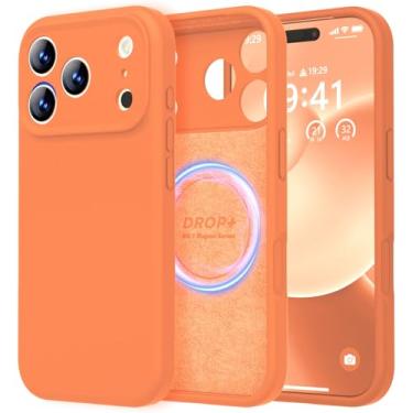 Imagem de LOVE 3000 Capa projetada para iPhone 17 Pro, silicone premium [compatível com Magsafe] [forro de microfibra macio antiarranhões] Capa protetora à prova de choque para homens e mulheres de 6,3