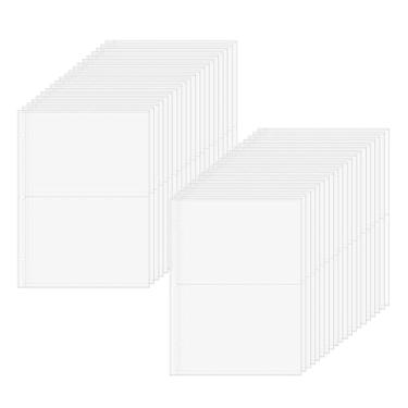Imagem de Mogoostry Protetor de folha com 40 folhas protetoras de página transparente A4 para fichário de 3 anéis, protetores de folha de papel de plástico, 2 bolsos por página para documentos organizadores