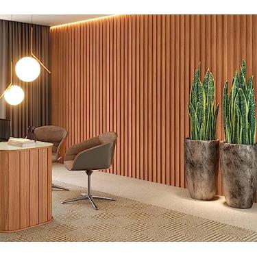 Imagem de Painel Ripado Decorativo 89,5 x 250 cm Dalla Costa - Freijó