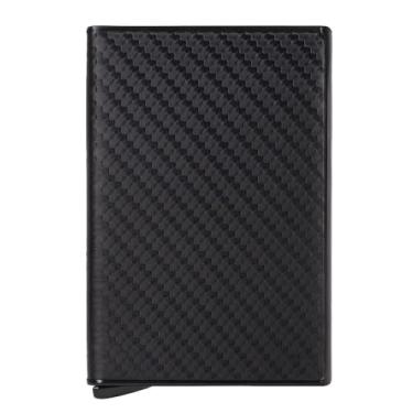 Imagem de Carteira Masculina Slim Futuro, Proteção RFID Antifurto, Ejetor Automático de Cartões, Design Compacto