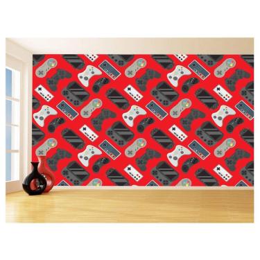 Imagem de Papel De Parede 3D Infantil Controle Game Jogo 3,5M Azs279