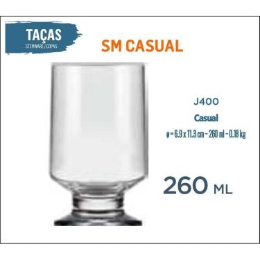 Imagem de 24 Copos Casual 260Ml - Água - Refrigerante - Suco - Batida