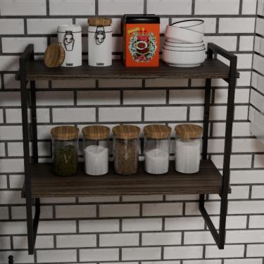 Imagem de Prateleira Teto Parede Decorativa Industrial Cozinha 60Cm