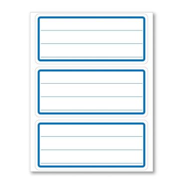 Imagem de Etiqueta escolar com pauta e tarja azul 15uni - Pimaco