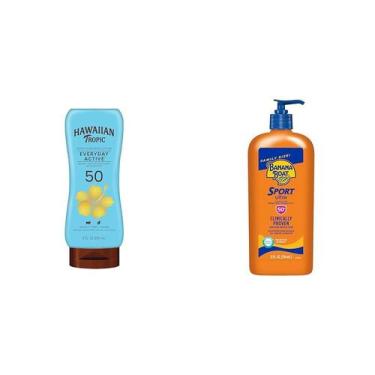 Imagem de Loções de proteção solar Hawaiian Tropic e Banana Boat SPF 50