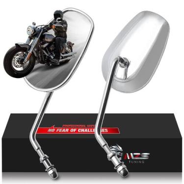 Imagem de Espelhos de motocicleta MZS Chrome M8 Touring Rear View Side