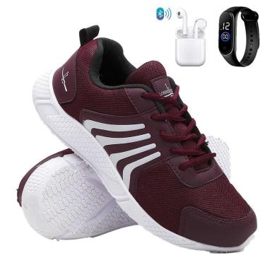 Imagem de Kit Tênis Esportivo Masculino Para Corrida e Caminhada Treino Super Leve e Macio + Fone + Relógio-Masculino