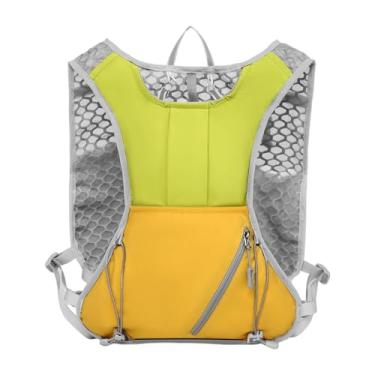 Imagem de Aymzbd Colete de Hidratação Mochila de Hidratação Equipamento Leve para Corrida Bolsa Esportiva Mochila de água para Camping Escalada Ciclismo Corrida Caminh, Verde Amarelo