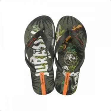 Imagem de Chinelo Infantil Dedo Grendene Jurassic Park Verde-Masculino