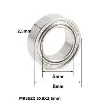 Imagem de Rolamentos De Esferas Miniatura MR85ZZ 10 Peças 5X8X2.5mm L-850ZZ Para