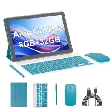 Imagem de Tablet Android 15, tablets de 10 polegadas, 18 GB de RAM + 128 GB de ROM/2 TB expansível, tablets 2 em 1 com capa para teclado, tela IPS 1280 x 800, Wi-Fi 5G, câmera dupla, bateria de 6000 mAh BT5
