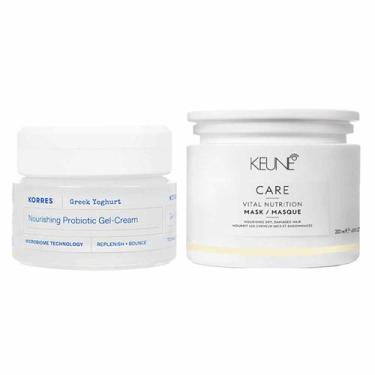 Imagem de Keune & Korres Kit  Máscara de Reparação + Creme Gel Facial Nutritivo,