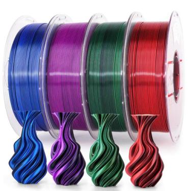 Imagem de Pacote de filamento de impressora 3D AMOLEN Silk PLA 1,75 mm e 4 kg