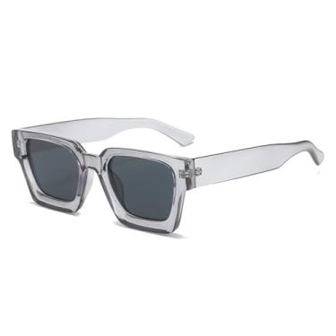 Imagem de Óculos de Sol Feminino Candy Color com Lentes Degradê e Proteção UV400, Estilo Punk, para Esportes ao Ar Livre, Corrida e Ciclismo, Cinza