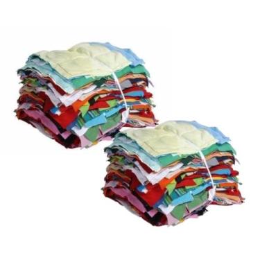 Imagem de Kit 20kg De Trapo Estopa Pano De Limpeza Mecânico Costurado - Estampar