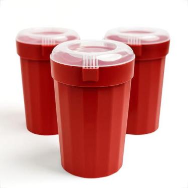 Imagem de Kit 5 Jarras Plásticas 2 Litros Com Tampa Cristal Para Suco e Água - G