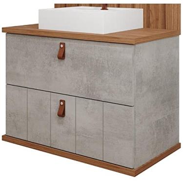 Imagem de Gabinete Suspenso com Cuba 60cm Poli Espresso Móveis Cimento