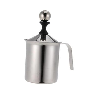 Imagem de 800cc Handheld Milk Frother Manual Milk Maker Heat-resistant Stainless Steel Double Mesh Easy to Use for Coffee Cappuccino for Home Shop