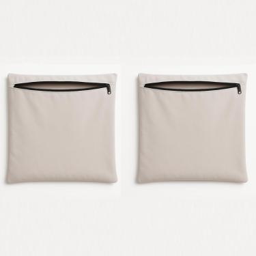 Imagem de Kit 2 Capa De Almofada 42cm Decorativa Suede Sofá Poltrona Bege