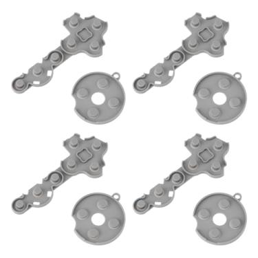 Imagem de YINETTECH Conjunto de 4 botões de controle de console de jogos, almofadas adesivas condutoras compatíveis com o controle XBOX360