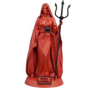 Imagem de Estátua Pombagira Rosa Caveira Imagem Umbanda Candomblé (Cor Sanguis Obscurus)