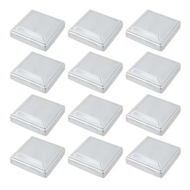 Imagem de Nicerity Tampas de poste de cerca de 10 cm x 10 cm (8,9 cm x 8,9 cm), tampa superior quadrada de pressão adequada para jardim ao ar livre, pátio, caixas de correio de madeira, lâmpada de deck (pacote