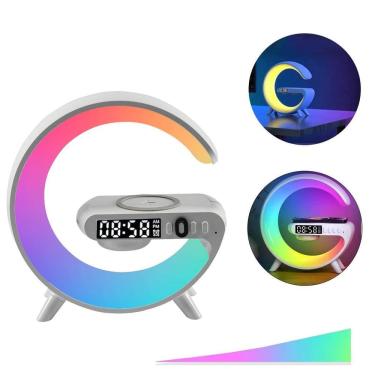 Imagem de Luminária G-Speaker Som Bluetooth 10W Carregador Indução Rgb
