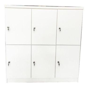 Imagem de Guarda Volume Armario Escan Locker - 6 Compartimentos - Mdf - INFINITI