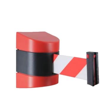 Imagem de uhyOHF Barreira de cinto de isolamento retrátil para montagem na parede, fita de proteção de segurança retrátil para controle de multidão interna (10 m/32,8 pés