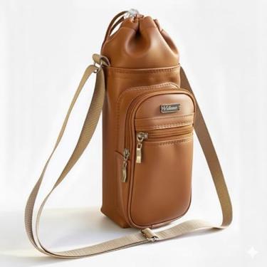 Imagem de Bolsa Térmica (CARAMELO) GALANTE para Garrafa de 750 ML em Couro Sintético - Coleção Cores VERÃO 2026
