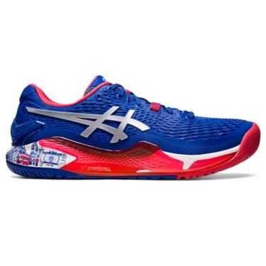 Imagem de Tênis ASICS Gel Resolution 9 All Court Masculino EDIÇÃO LIMITADA Azul e Vermelho Modelo 2023 (br_footwear_size_system, adult, numeric, numeric_39)