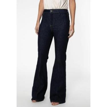 Imagem de Calça Jeans High Flare Azul Escuro-Feminino