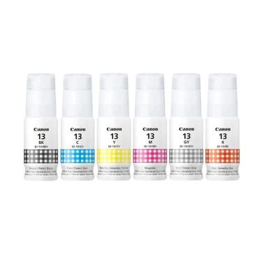 Imagem de Kit 6 Cores Tinta Canon Gi-13 Gi13 Original Para Impressora Mega Tank G510 G610 G-510 G-610 6x60ml