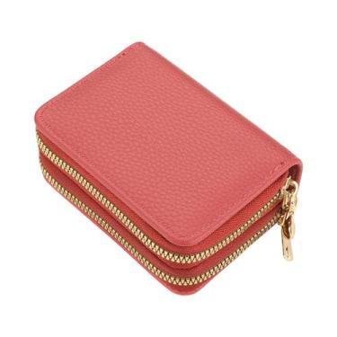 Imagem de Carteira Feminina De Grande Capacidade Com Padrão De Lichia, Zíper, Mú