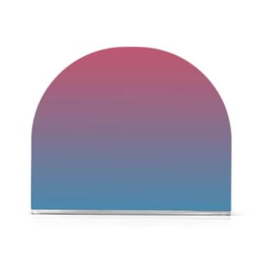 Imagem de Porta-guardanapos de acrílico gradiente azul vermelho, dispensador de guardanapos em forma de U para casa, suporte de toalha de papel de mão