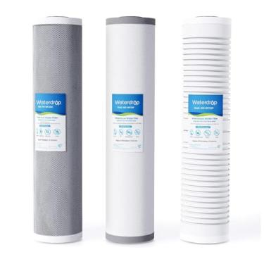 Imagem de Waterdrop Filtro de água para toda a casa, filtro de carbono, cartucho de filtro redutor de ferro e manganês, substituição para, qualquer sistema de 50,8 cm x 6,3 cm, 5 mícrons, WD-WF20PFC