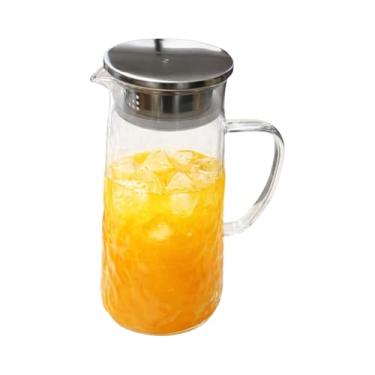 Imagem de Jarra de Vidro 1,5L com Tampa Hermética em Inox para Água Sucos e Chás