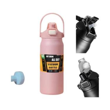 Imagem de Garrafa Térmica De Aço Inoxidável De Grande Capacidade 1.5L, Caneca Té