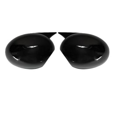 Imagem de 2 pçs conjunto espelho retrovisor habitação Compatível com bmw/mini/cooper r55 r56 r57 r58 r59 r60 r61 estilo de fibra carbono tampa espelho(Gloss Black)