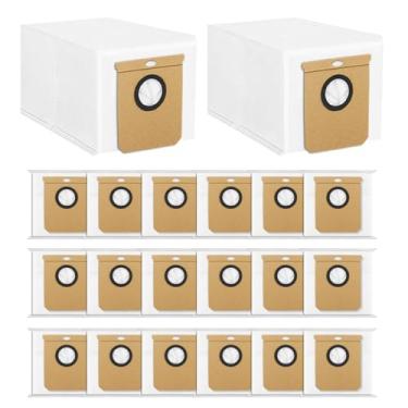 Imagem de Pacote com 20 sacos de pó para aspirador de pó Eufy L50 L60 Robot Aspirador de pó base autovazia, sacos de pó de substituição com estação autovazia