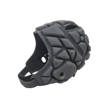 Imagem de menolana Capacete de rugby, boné universal, confortável, profissional, protetor de cabeça para patinação, lacrosse e skate, para adultos, L