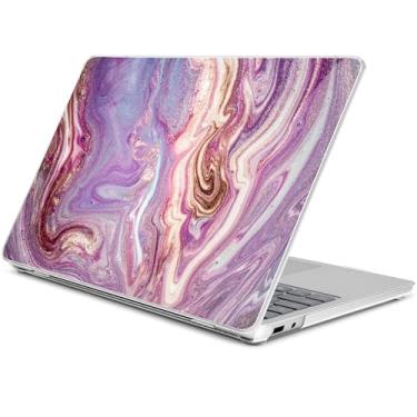 Imagem de Batianda Capa para Microsoft Surface Laptop de 13 polegadas Copilot+ PC 2025 (modelo mais recente), padrões artísticos, ultrafina, leve, resistente a arranhões, com proteção profissional, areia