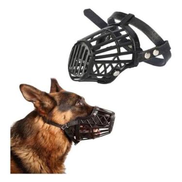 Imagem de Focinheira Ajustável Cães Cachorro Pet Grade Confortável - ShopfitStor